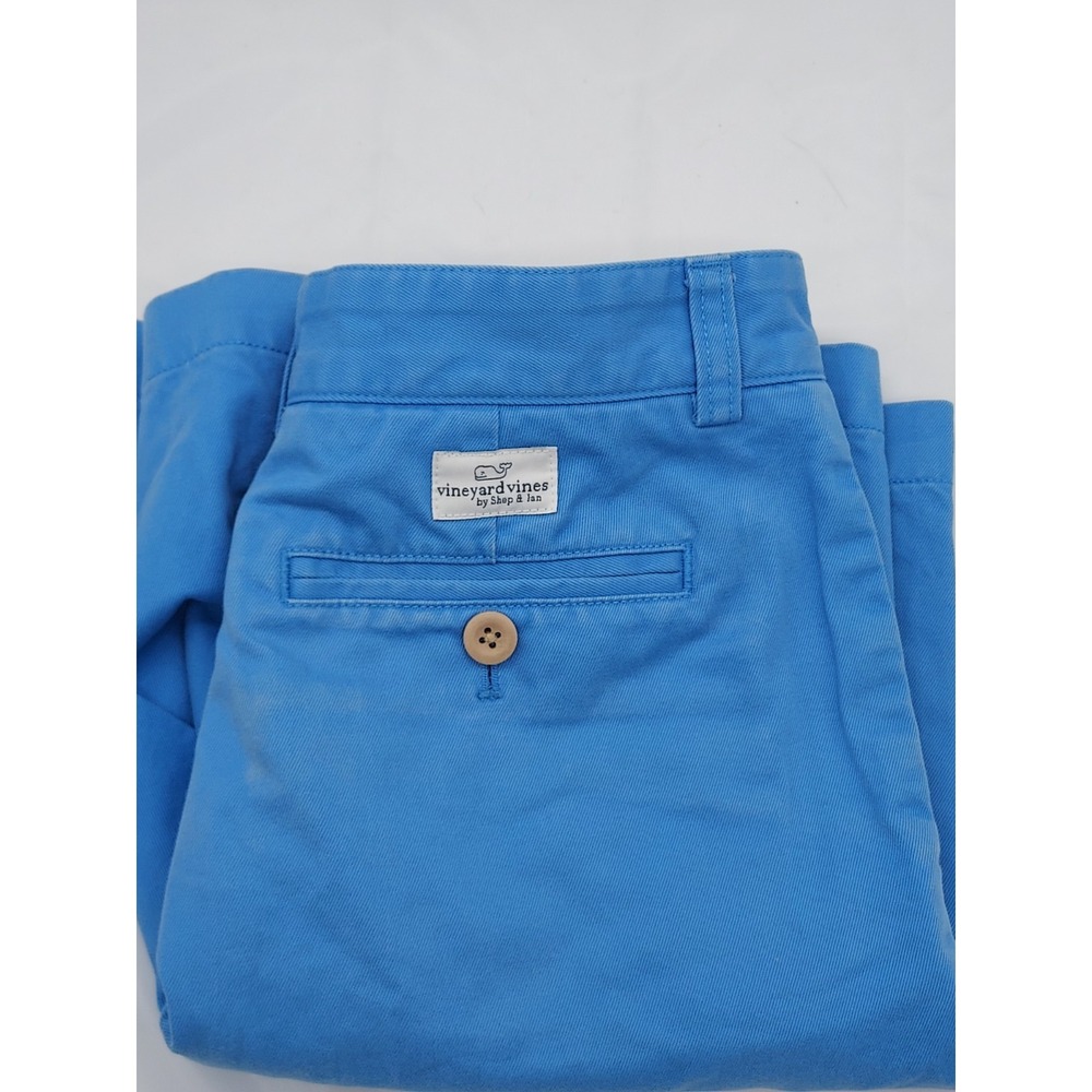 Vineyard Vines Boys Blue Chino Shorts Size 12 Cotton Twill Preppy RN 134578